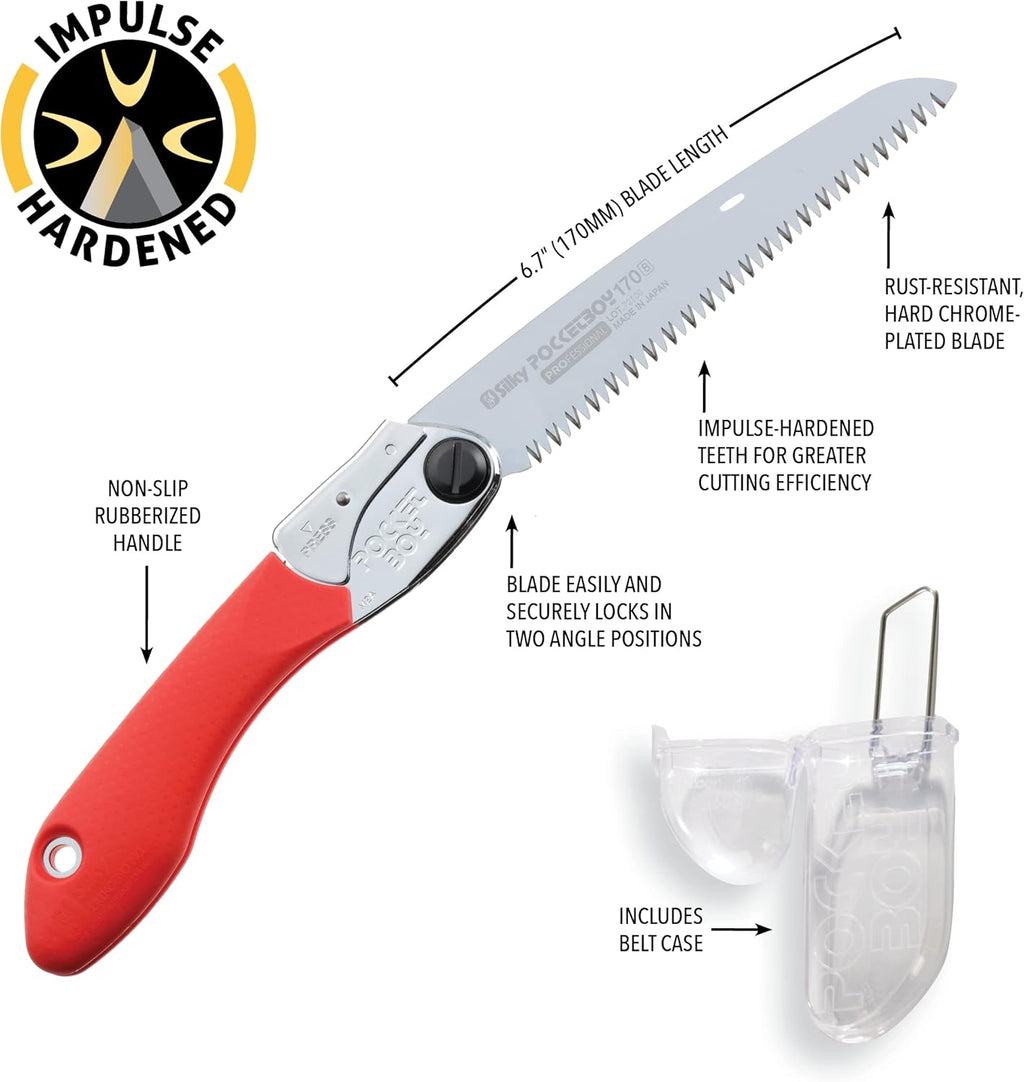 Silky Professional Series PocketBoy Folding Saw 170mm Large Teeth (346-18)
