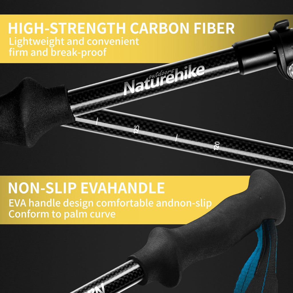 Naturehike Gale Terk EXT Full Carbon 5-section Adjustable Folding Trekking Pole (2026)