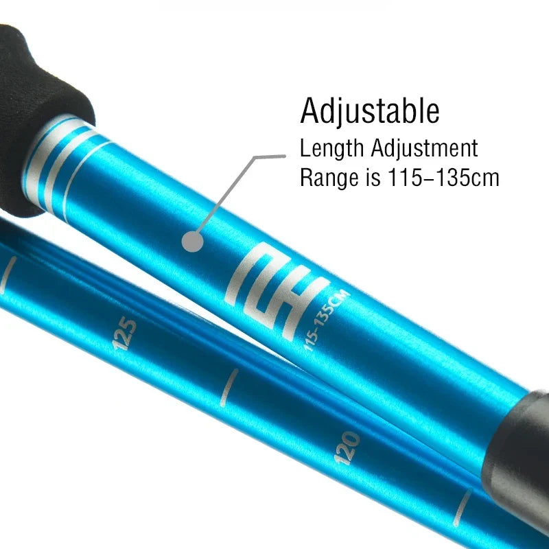 Naturehike Folding Trekking Poles - Adjustable Aluminum Hiking Sticks