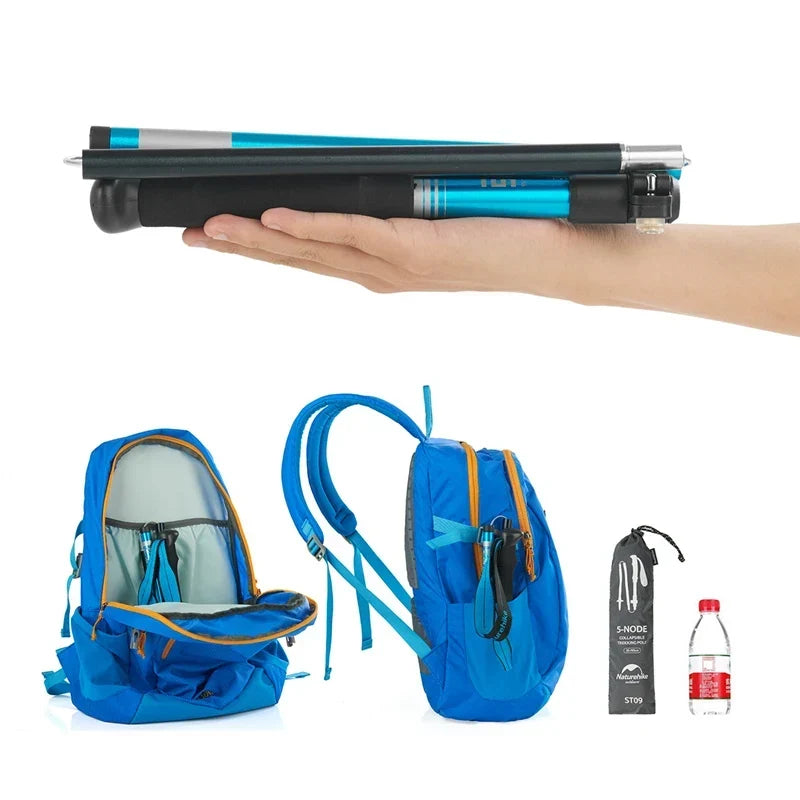 Naturehike Folding Trekking Poles - Adjustable Aluminum Hiking Sticks