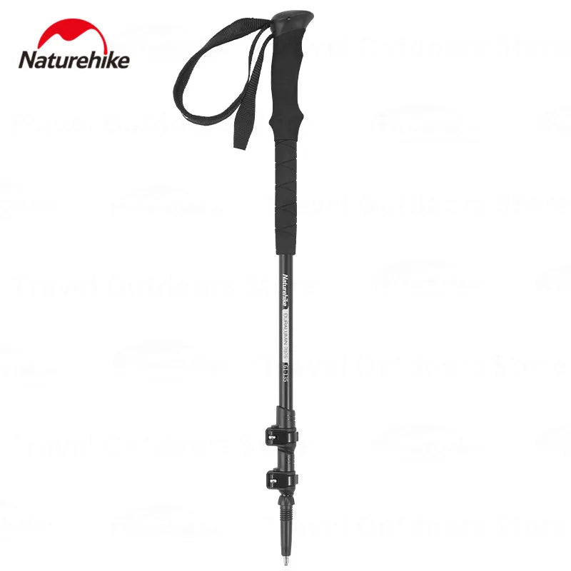 Naturehike ST03 Trekking Pole 62-135cm Outdoor Aluminum Alloy Climbing Rod External Lock 3 Sections Telescopic Hiking Equipment