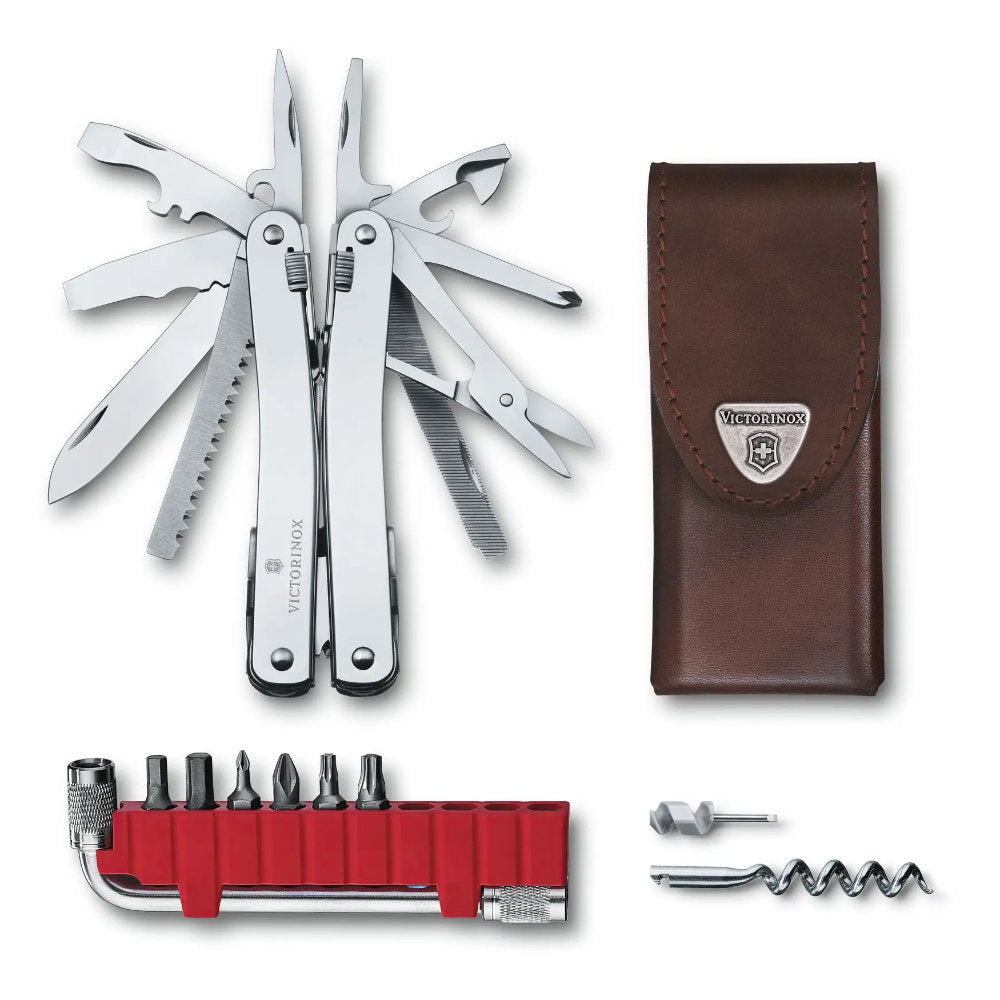 Victorinox SwissTool Spirit Plus Pointed Multi-tool with Leather Box Pouch