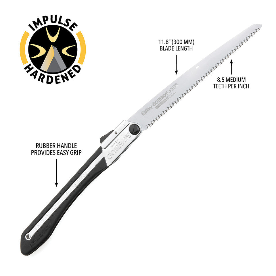 Silky Gomboy Folding Saw - Straight - Medium Teeth (121-xx)