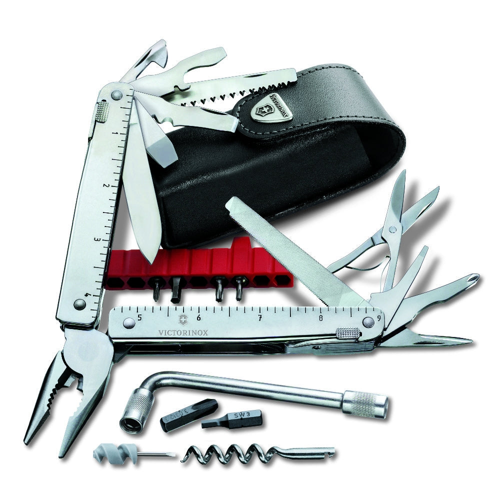 Victorinox SwissTool CS Plus Multi-tool with Leather Belt Pouch and Bit Wrench Set